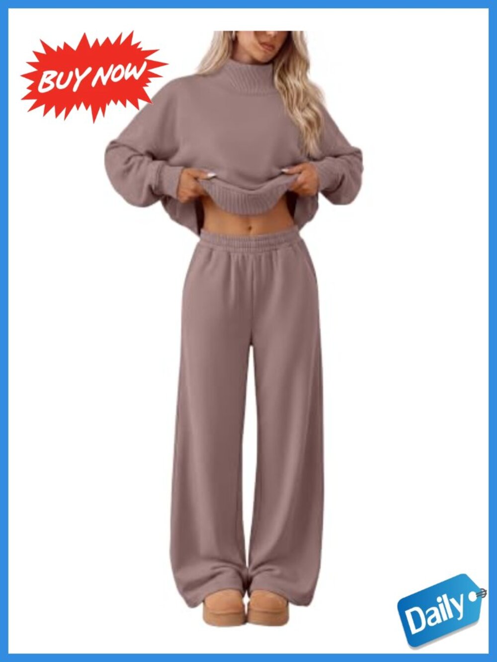 Women's 2-Piece Lounge Sweatsuit Set with Pockets